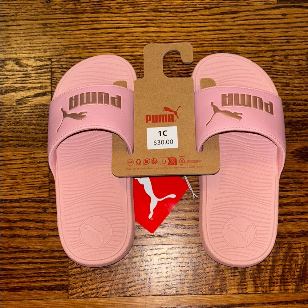 Puma Light Pink Slide Sandals